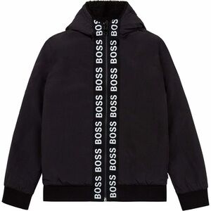 Hugo Boss reversible Black Puffer Jacket with Ribbed Details